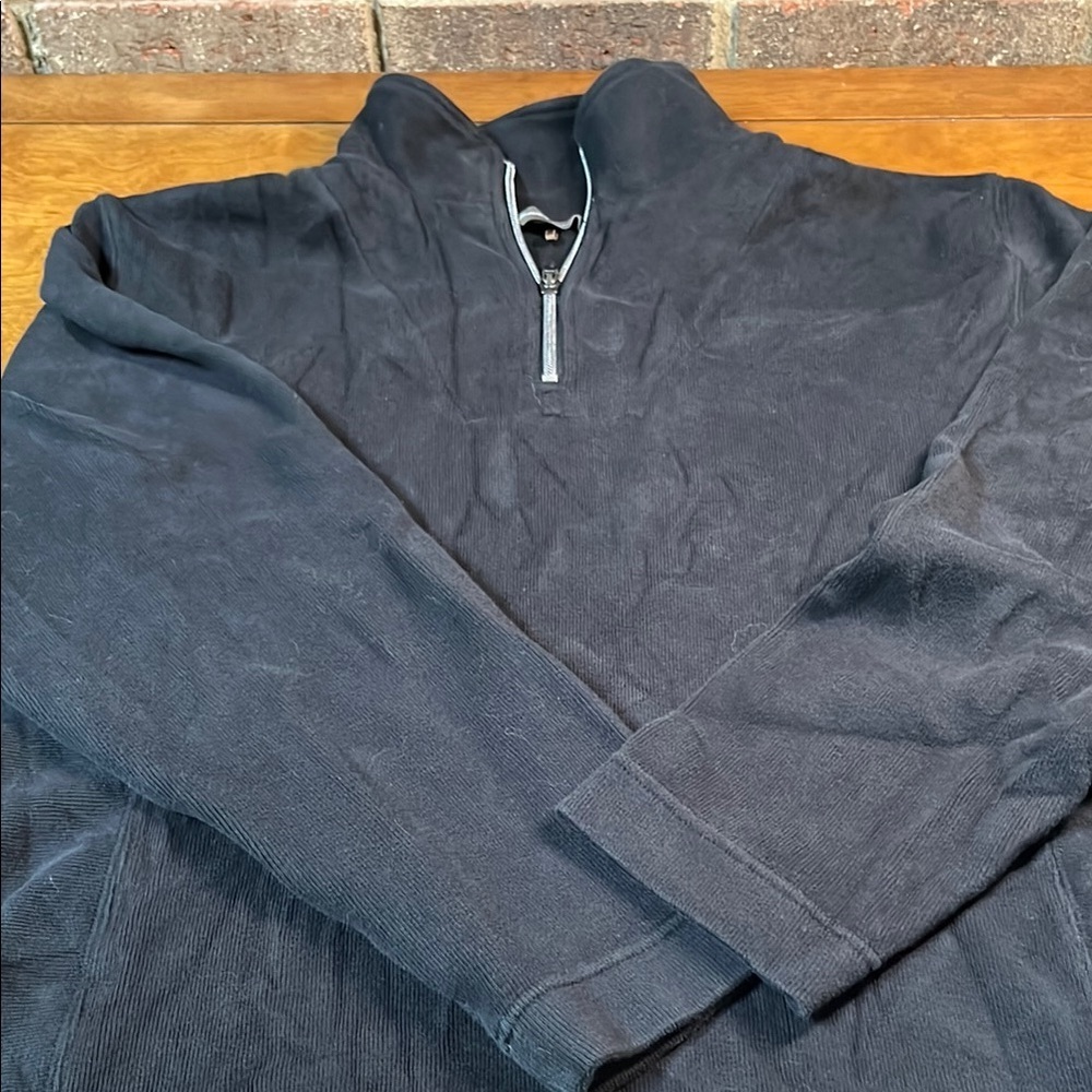 Tommy Bahama Black Zip Up Sweater Classic Style